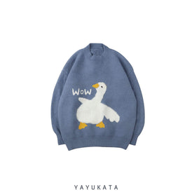 YAYUKATA Sweaters Blue / S MC1 Knitted Harajuku Duck Sweater