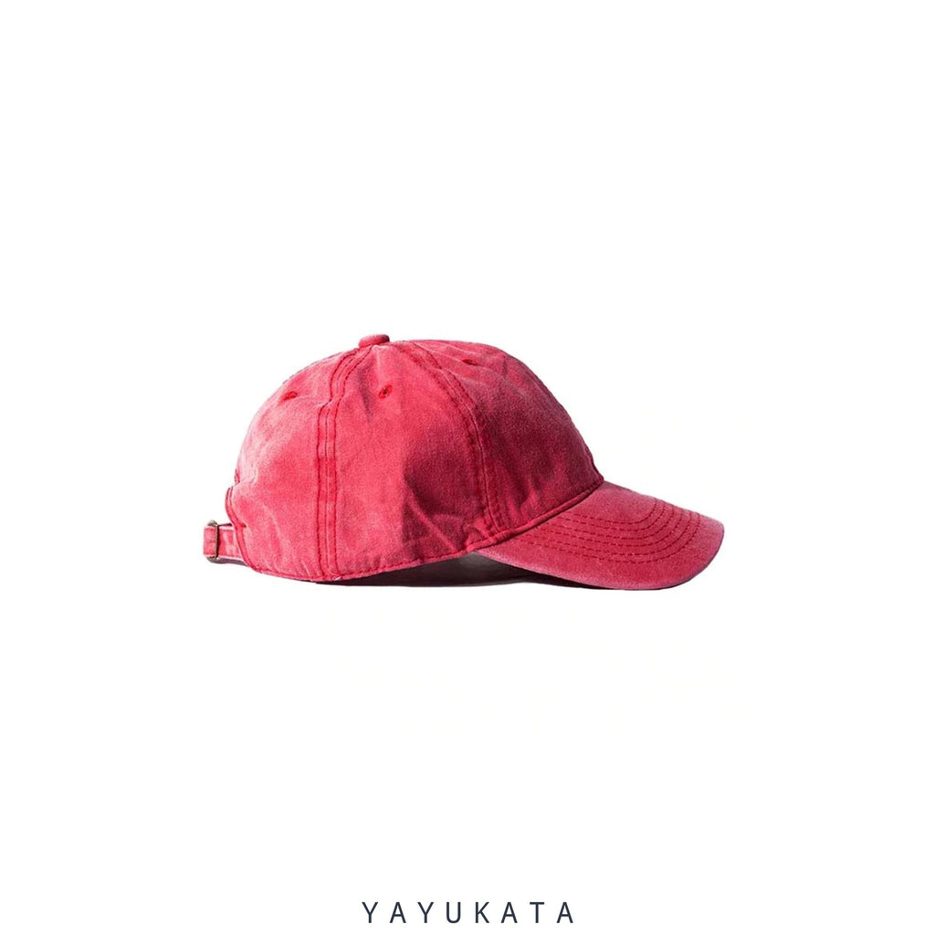 YAYUKATA Caps & Hats RED / One Size MF8 Casual Washed Snapback