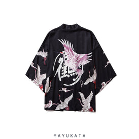 YW5 Japanese Crane Kimono