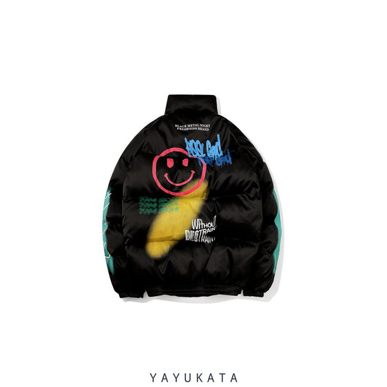 YAYUKATA Coats & Jackets BLACK / M VH2 Harajuku Graffiti Print Parka