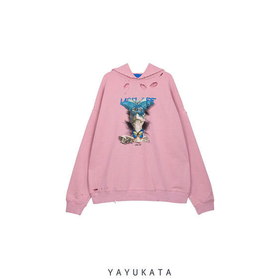 VA5 "Butterfly Skull" Print Hoodie