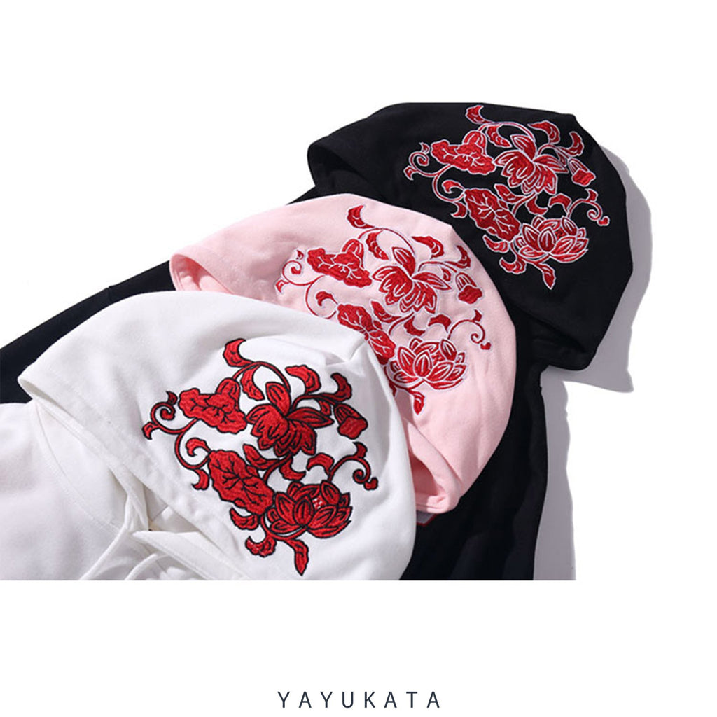 YL6 Embroidered Geisha Hoodie