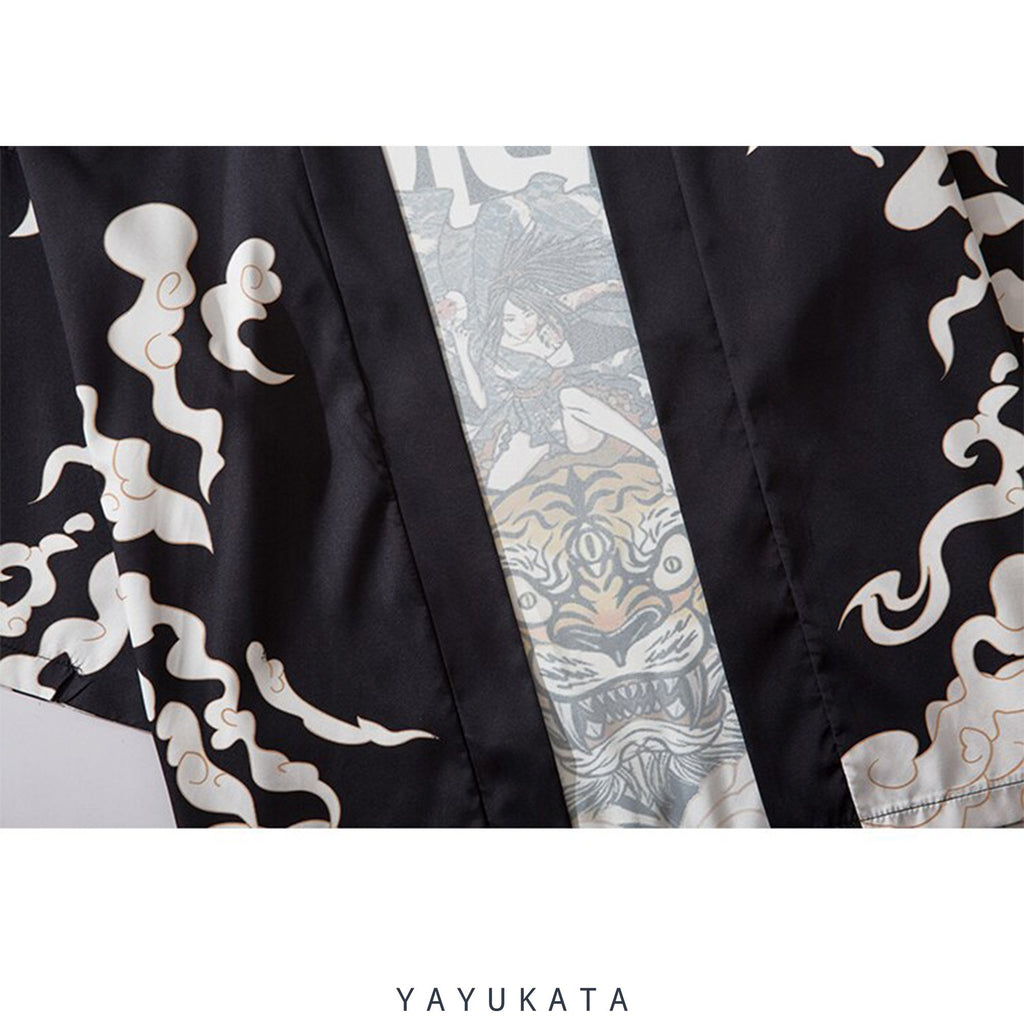 YAYUKATA Kimonos CY3 Tiger Print Kimono