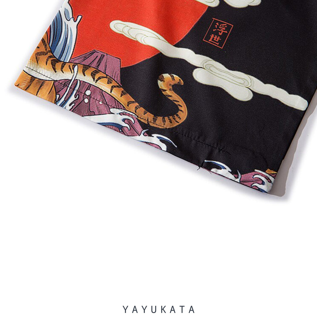 QY7 Harajuku Tiger Print Kimono