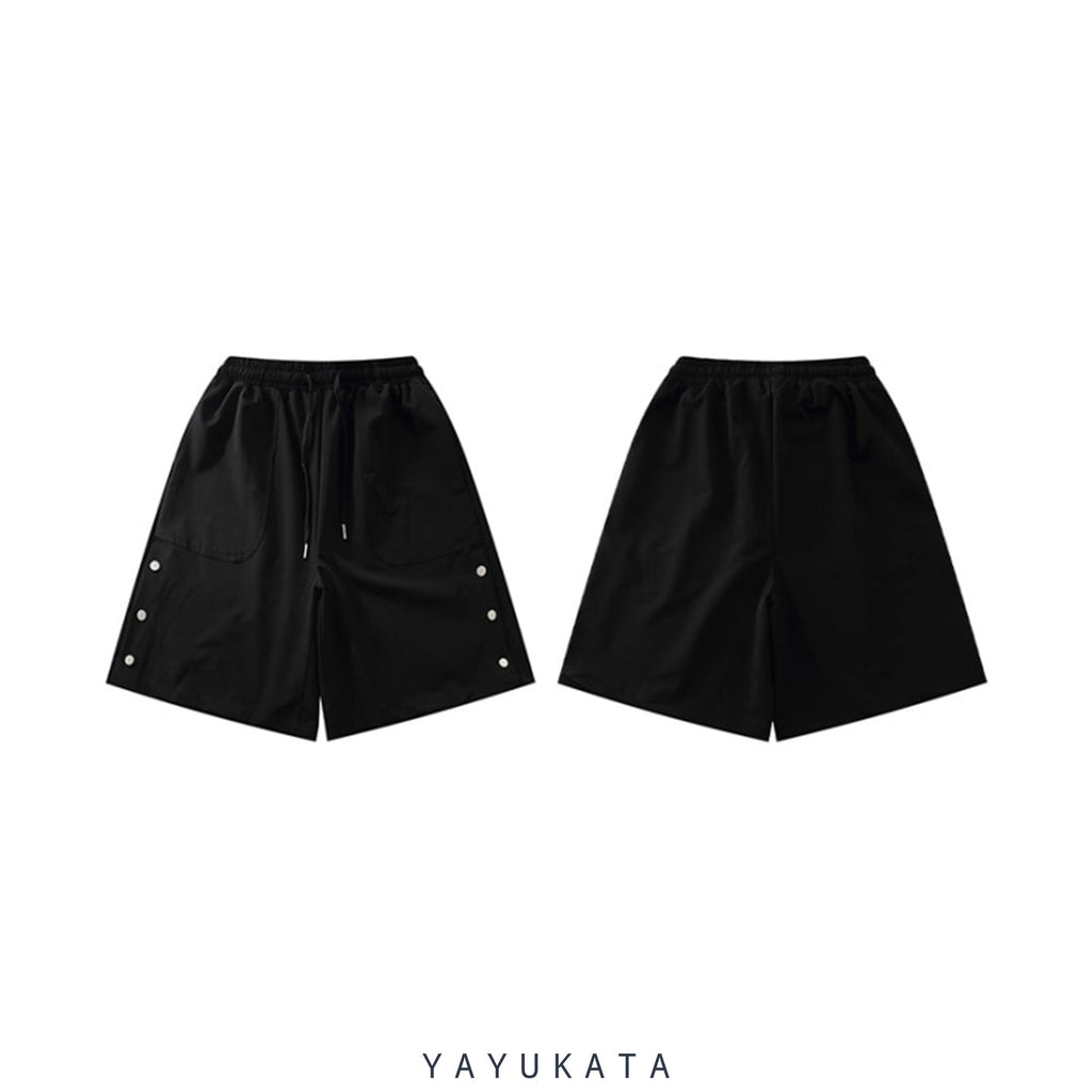 YAYUKATA Pants & Shorts MZ2 Side Snap Buttons Baggy shorts