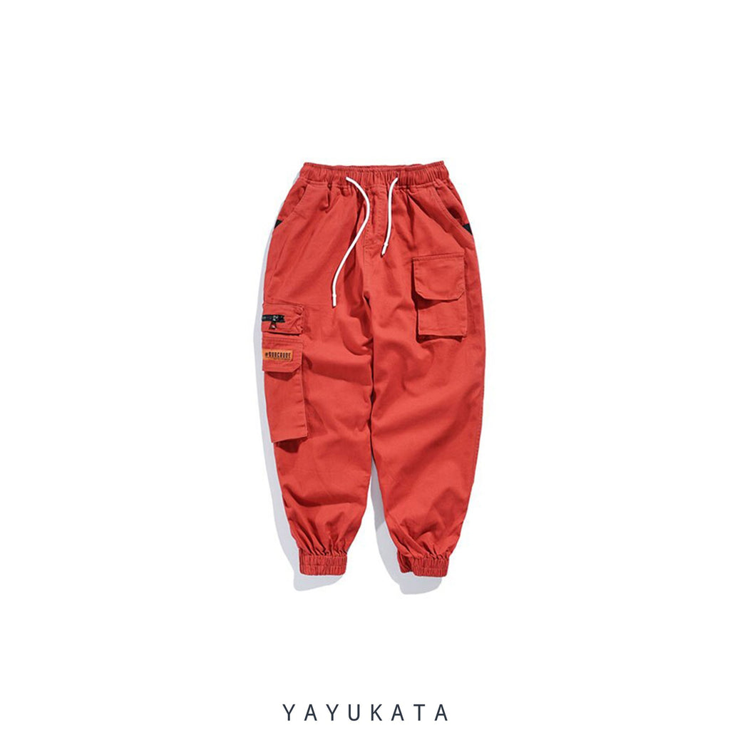 YAYUKATA Pants & Shorts RED / L SU1 Side Pocket Cargo Joggers