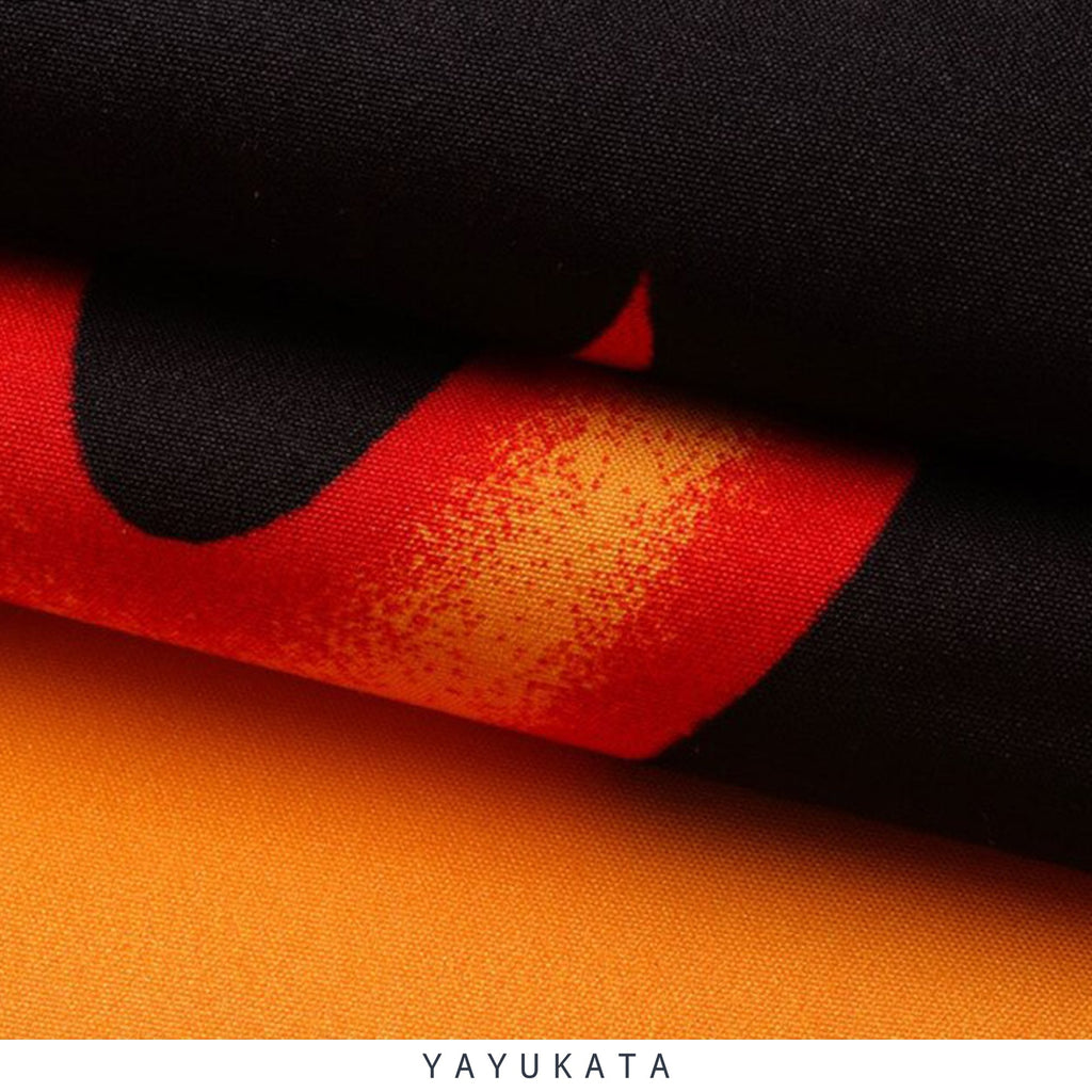 YAYUKATA Shirts MR8 Flames Pattern Hawaii Shirt