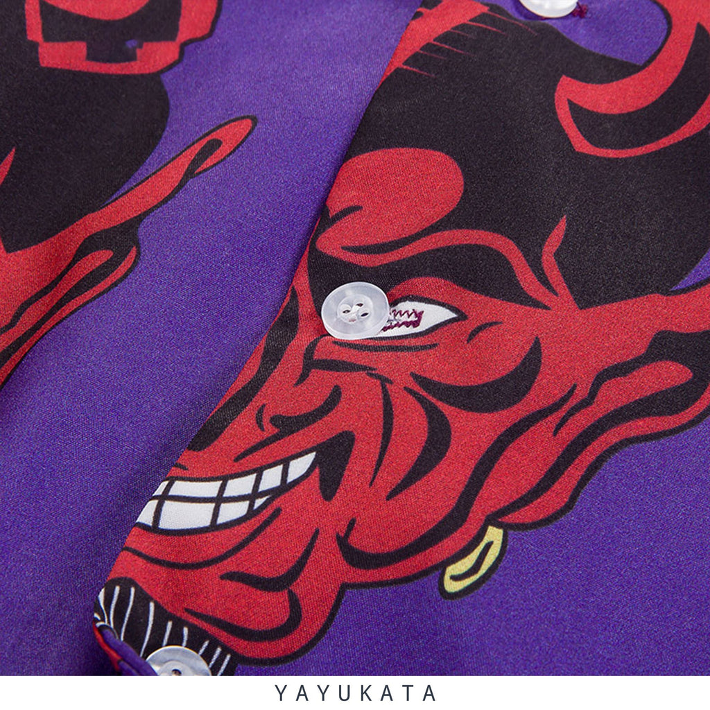 YAYUKATA Shirts VS3 Harajuku Devil Print Shirt
