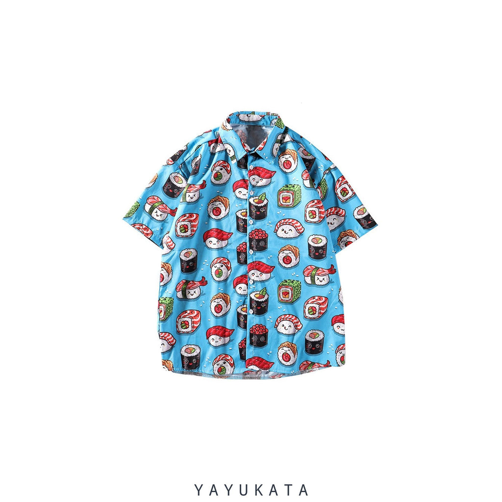 YAYUKATA Shirts XL YS7 Printed Harajuku Beach Shirt