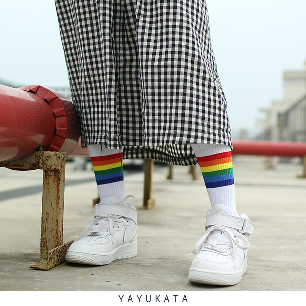 YAYUKATA Socks LG4 Rainbow Harajuku Socks