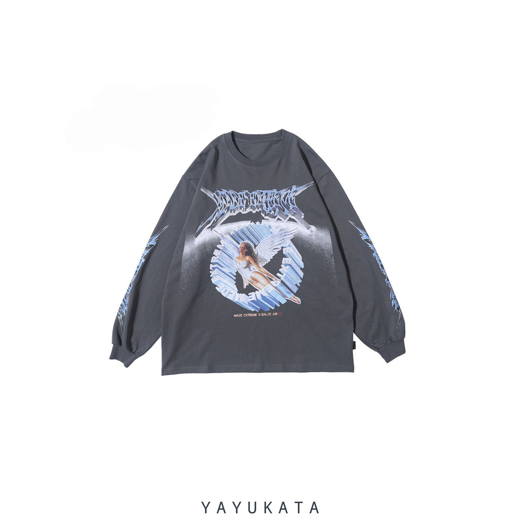 YAYUKATA Sweaters GRAY / M YN2 Casual Streetwear Long Sleeve