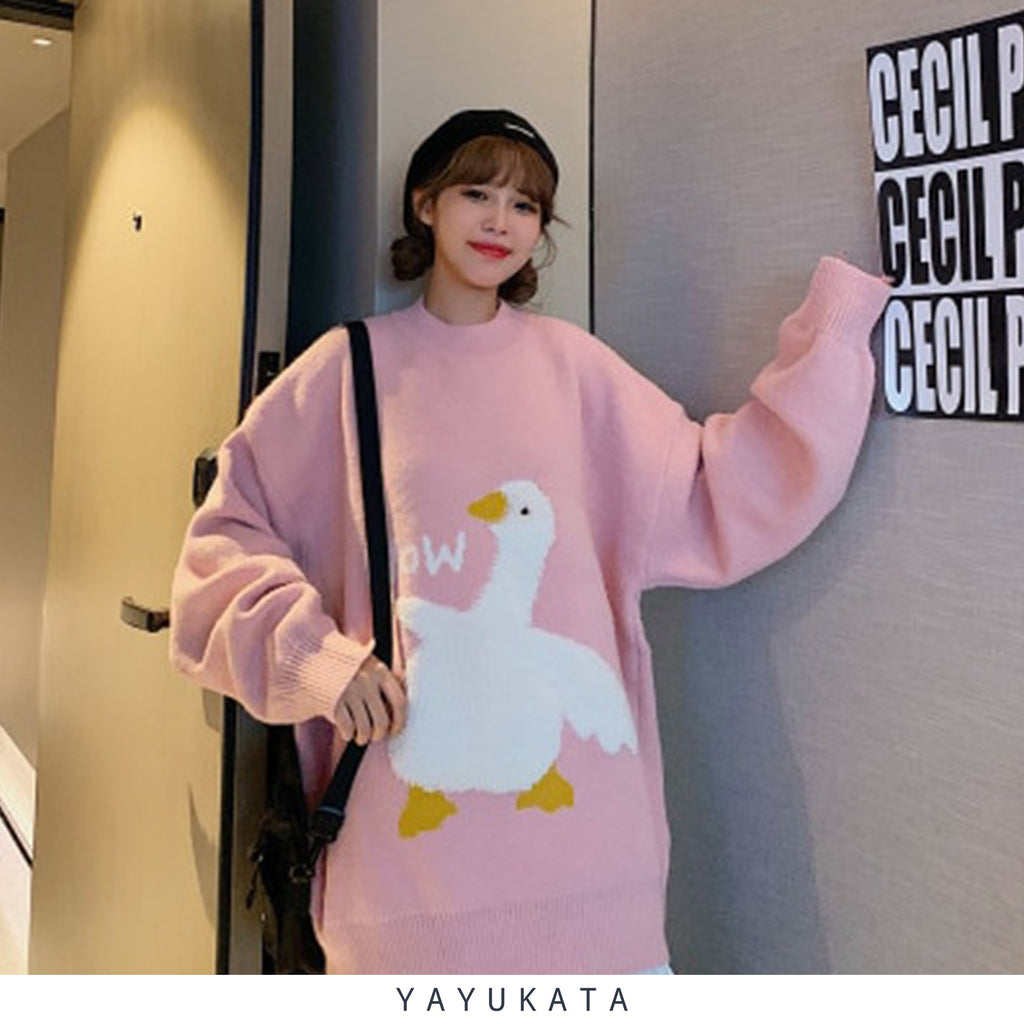 YAYUKATA Sweaters MC1 Knitted Harajuku Duck Sweater