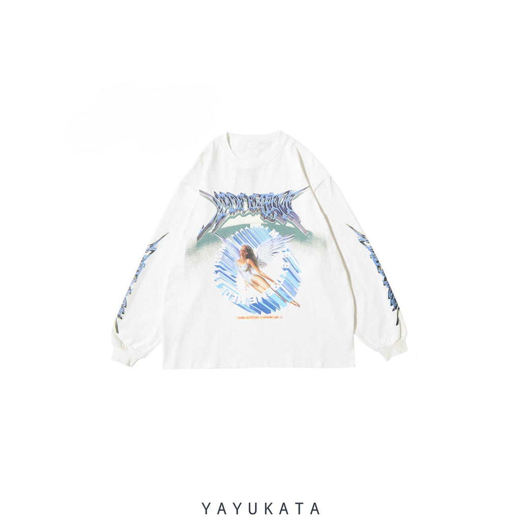 YAYUKATA Sweaters WHITE / M YN2 Casual Streetwear Long Sleeve