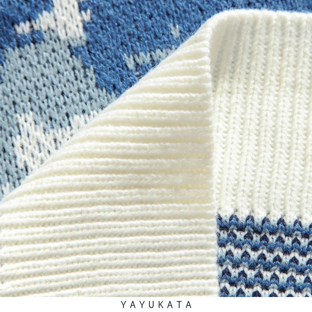 YAYUKATA Sweaters ZU4 "Snow Mountain" Knitted Harajuku Sweater
