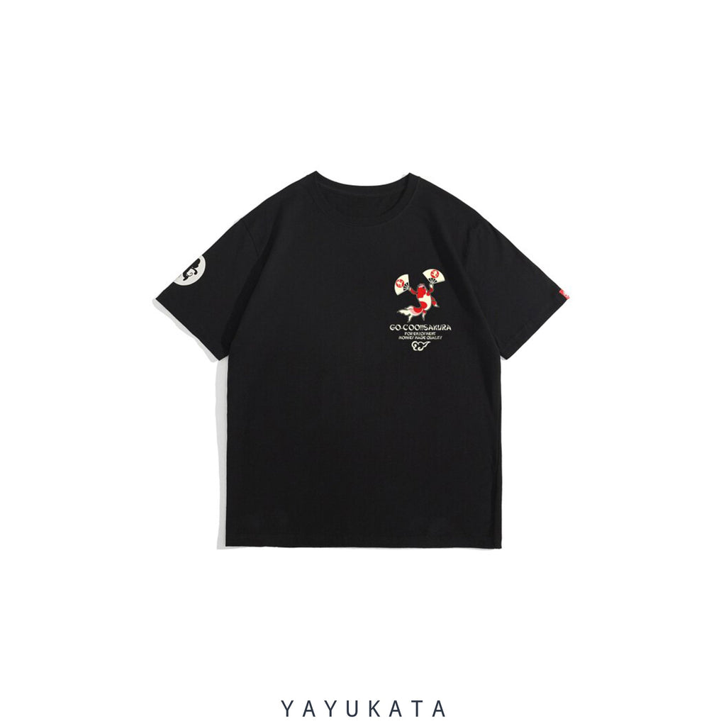 YAYUKATA Tees BLACK / XXL MV3 Koi Printed Cotton Tee