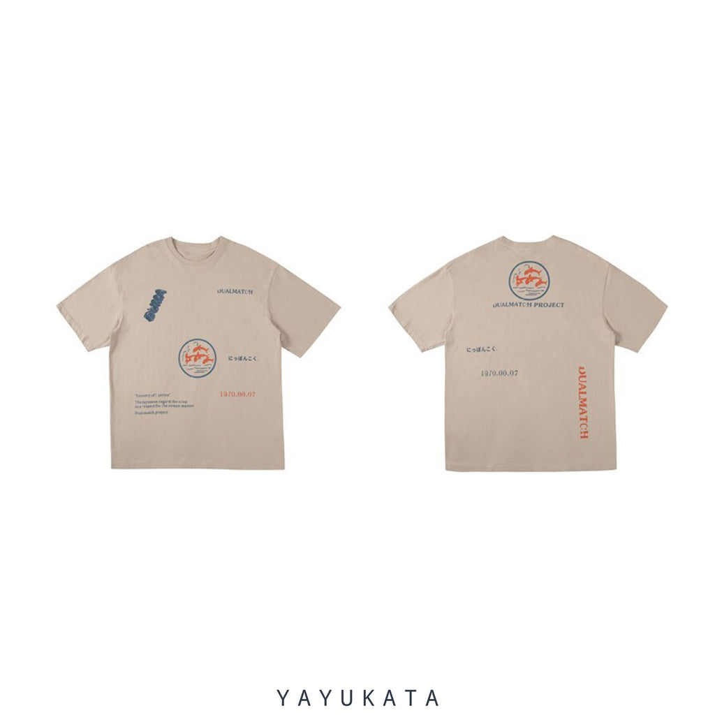 YQ4 "WHALES" Casual Printed Tee